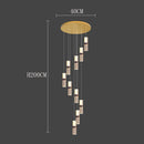 Axyaa Crystal Chandelier Stair Pendant Living Room Light Modern Interior Lighting