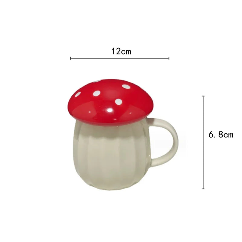 Axya Cute Mushroom Ceramic Mug - Kids Cartoon Water Bottle