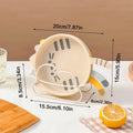 Axyaa Cat Pattern Dessert Plate, Microwave Safe Snack Dish, Reusable Kitchen Tableware