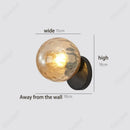 Axyaa Glass Ball LED Wall Lamp for Bedroom Study Living Room Corridor