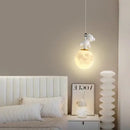 Axyaa Small Bear Chandeliers: Modern, Romantic Baby Room Lighting for Boy/Girl Bedroom