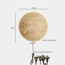 Axyaa LED Wall Lamps: Nordic Minimalism Bedroom & Living Room Light, Yellow Travertine