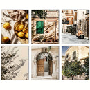 Mediterranean Citrus Tree Canvas Print Set for Modern Home Decor by Axyaa