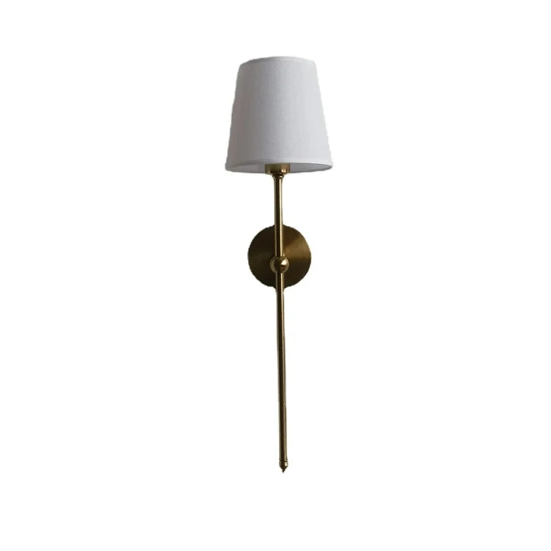 Axya Nordic Wall Lamp with White Lampshade for Hotel Corridors, Bedroom, Bathroom