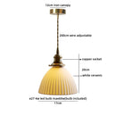 Axyaa White Ceramic LED Pendant Lamp with Adjustable Wire - Japan Style Hanging Light