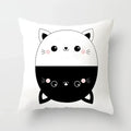Axyaa Cat Sofa Pillow Cover - Cartoon Style Home Decor Pillowcase