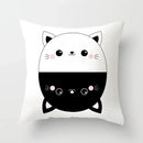 Axyaa Cat Sofa Pillow Cover - Cartoon Style Home Decor Pillowcase