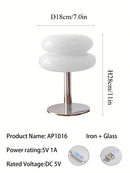 Axyaa Modern LED Stained Glass Mushroom Desk Lamp
