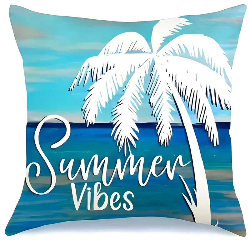 Axyaa Starfish Coconut Tree Pillowcase for Home Decor