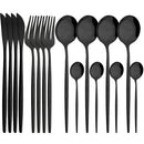 Axyaa White Gold 16-Piece Stainless Steel Cutlery Set