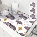 Axyaa Absorbent Square Drain Pad Set for Kitchen and Bathroom