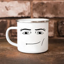 Axyaa Woman Face Enamel Travel Coffee Mug - Funny Gamer Gift