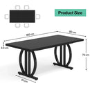 Axyaa 63-Inch Dining Table: Modern Industrial Style for 4-6 People, Heavy-Duty Metal Frame