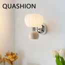 Axyaa Nordic Pumpkin Wall Sconce Light: Modern Soft Style Bedroom Decor Luxe