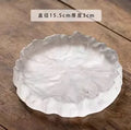 Axyaa Frosted Glass Plate: Creative Western Food & Fruit Dim Sum High-End Dish