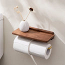 Axya Wall-mounted Brass Toilet Paper Towel Holder Rack