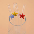 Axyaa Starfish Glass Straws - Set of 4 | Trendy Eco-Friendly Drinkware