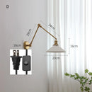 Axyaa Ceramic LED Wall Sconce Pull Chain Switch for Bedroom Bathroom Mirror Stair
