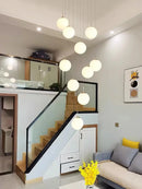 Axyaa Modern LED Stairs Chandelier for Dining Room Living Room Decor Lighting