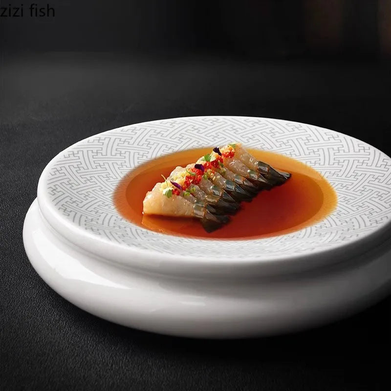 Axya Retro Ceramic Dinner Plate Set - Restaurant Quality Specialty Tableware
