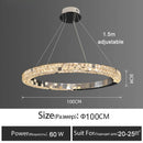 Axyaa Modern Luxury Crystal Pendant Chandelier for Bedroom, Dining, Living Room Lighting