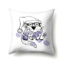 Axyaa Cartoon Animals Plush Cushion Cover 45x45cm Cute Cats and Dogs Pillowcase
