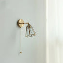 Axyaa Gold Brass Clear Glass LED Wall Light Japan Style Decoration Applique Pared