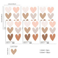 Axyaa Boho Hearts Rainbow Wall Decals: Nursery Kids Room Decor