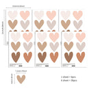 Axyaa Boho Hearts Rainbow Wall Decals: Nursery Kids Room Decor