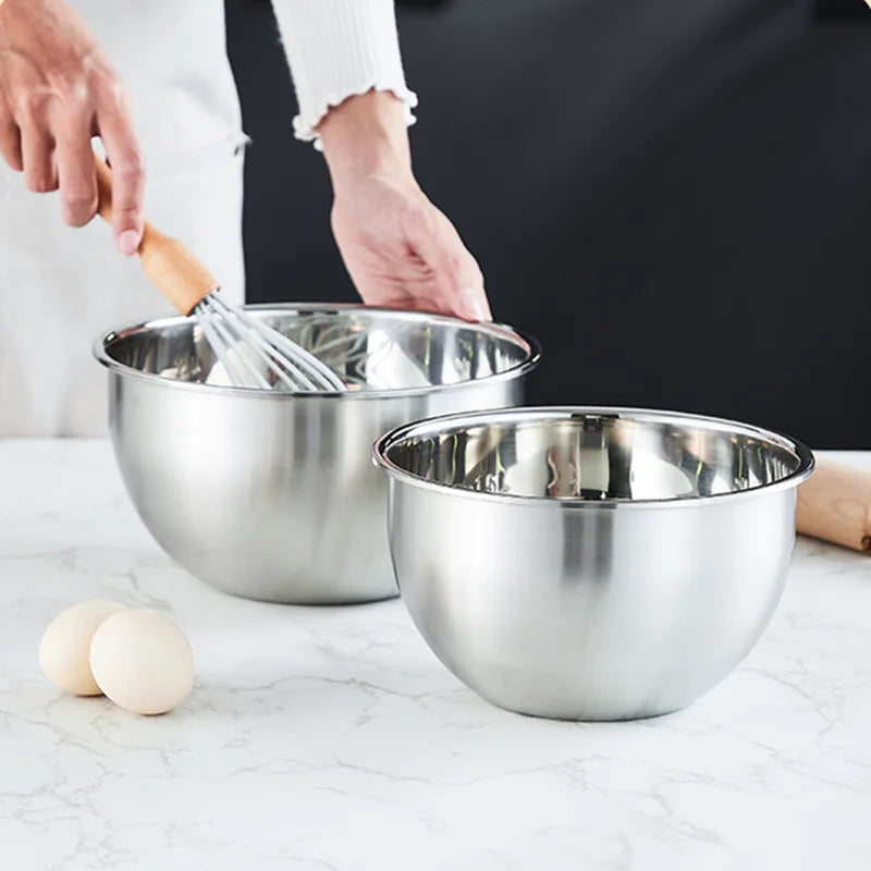 Axyaa Stainless Steel Mixing Bowl with Scale for Kitchen Cooking