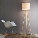 Axyaa Rattan Stand Floor Lamp - Nordic Design Wooden Tripod Standing Lamp
