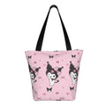 Axyaa Hello Kitty Tote Bag: Cute Kawaii Cartoon Top Handle Zipper Bag for Women