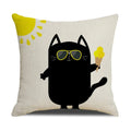 Axyaa Cat Print Cushion Cover for Stylish Home Decor and Comfort