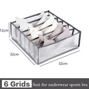 Axyaa Underwear Drawer Organizer: Foldable Closet Divider for Underpants, Socks, Bra