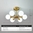 Axyaa Nordic Glass LED Ceiling Chandelier Minimalism for Home Decor