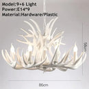 Axyaa Retro Deer Horn LED Pendant Light for Hot Pot Restaurant and Clothing Store