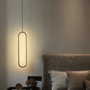 Axyaa Black Ring LED Pendant Light - Modern Nordic Luxury Chandelier