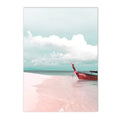 Axyaa Floral Beach Landscape Canvas Painting Nordic Modern Wall Art for Home Decor