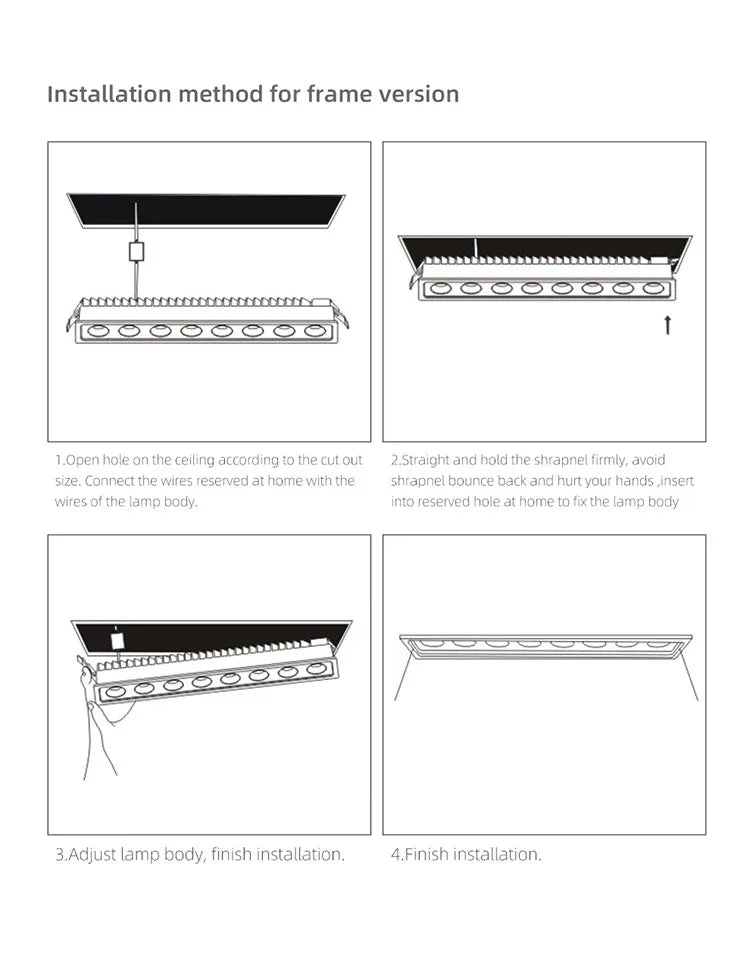 Axyaa 15W/24W LED Grille Downlight: Anti-glare Office Home Shop Ceiling Light