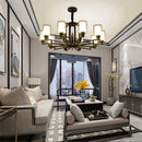 Axyaa Modern Chinese Style Living Room Chandelier with Creative Lighting