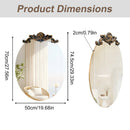 Axyaa Baroque Decor Oval Wall Mirror 70/80/90cm for Bathroom Bedroom Hallway