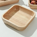 Axyaa Oak Square Wooden Bowl - High-grade, Japanese Kitchen Accessory