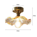 Axyaa Glass LED Ceiling Light Chandelier for Living Room Bedroom Decor