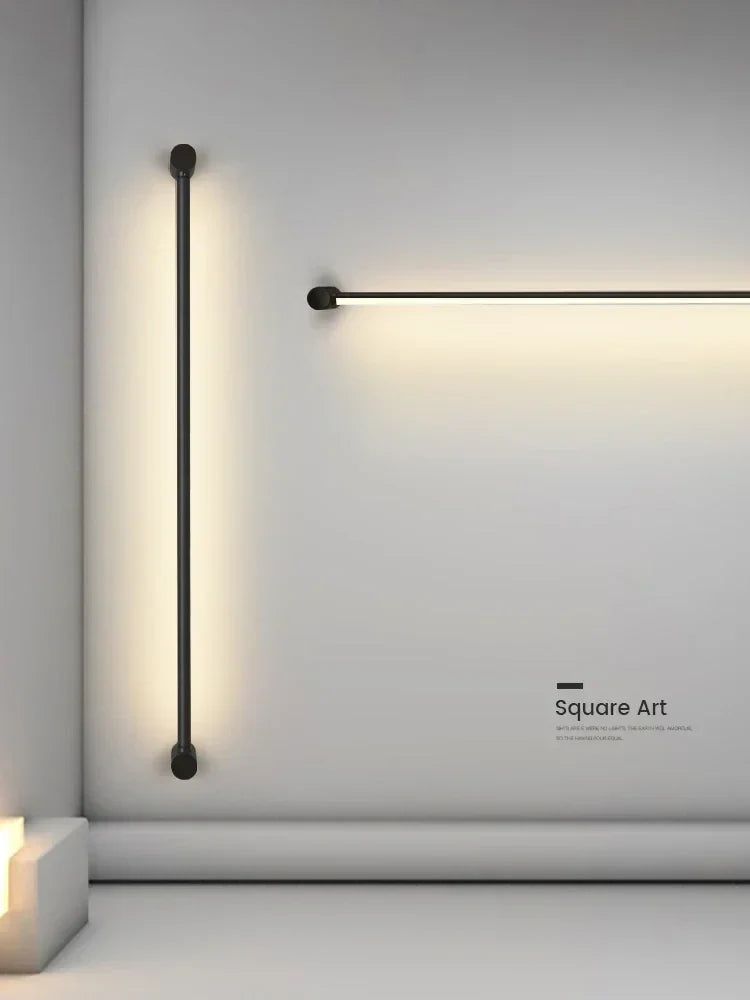 Axyaa Black Bar Linear LED Wall Light for Living Room & Dining Room