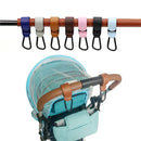 Axyaa PU Leather Stroller Hook - 360 Degree Rotatable Pram Organizer