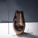 Axyaa Double Hole Glass Vase for Desk Decor and Flower Arrangement