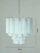 Axyaa Glass Chandelier Ceiling Pendant: Classic Luxury Kitchen Living Room Lighting