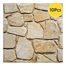Axyaa 3D Faux Stone Self-Adhesive Wall Panels, TV Background Tiles, Water/Mold Resistant, 30x30cm