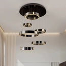 Axyaa Crystal Chandelier Stair Pendant Lamp Living Room Pendant Lights