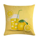 Axyaa Lemon Strawberry Milk Linen Pillowcase 45*45cm